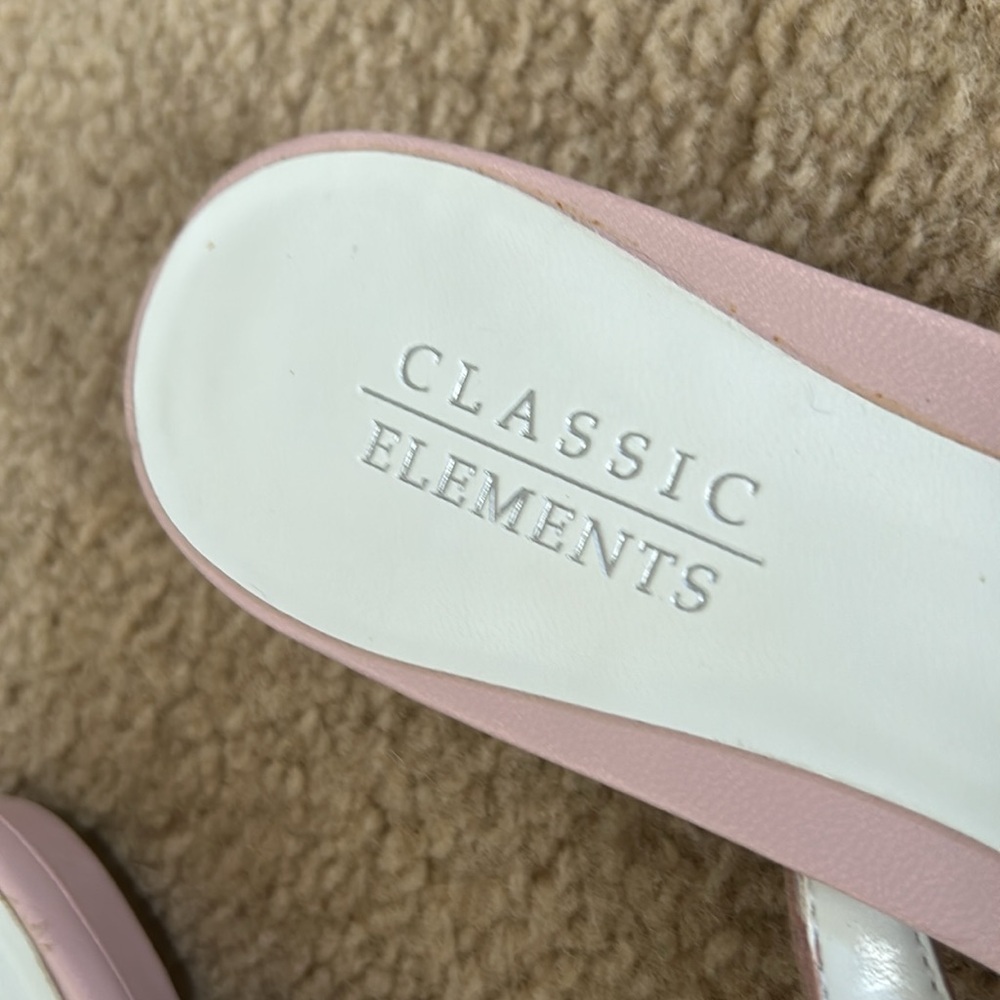Classic Elements Dusty Pink Leather Sandals sz 6.5 - Picture 4 of 11